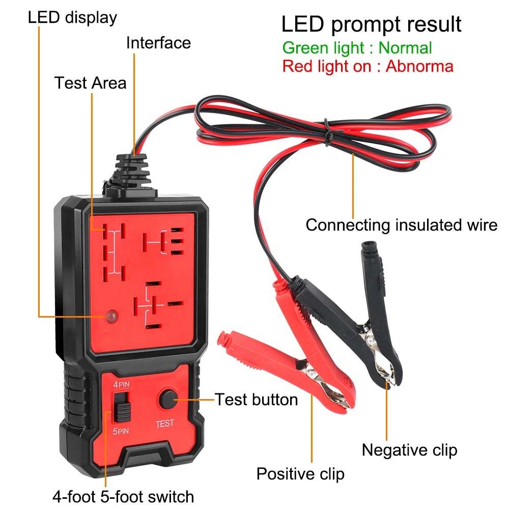 Testeur de Relais Automobile 12V Tout-en-Un